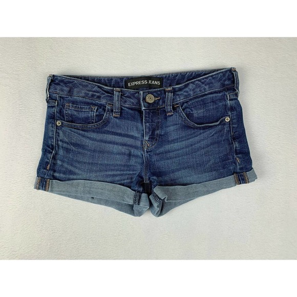 Express Shorts Express Womens Denim Cuffed Shorts Size 2 Poshmark
